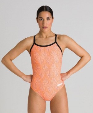 Arena Kikko Light Drop Back One Piece Body Dam Svarta Olika Färger Orange | IOLZFYU-97