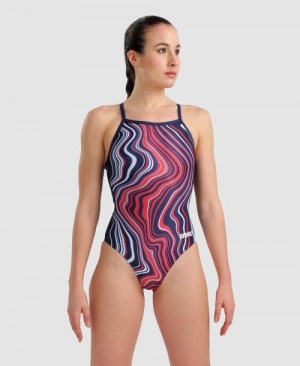 Arena Marbled Lightdrop Back One Piece Body Dam Olika Färger | LKFIGQA-30