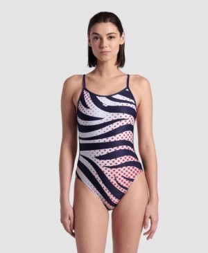 Arena Multi Stripes Lace Back Swimsuit Baddräkt Dam Olika Färger | XGHJENB-73