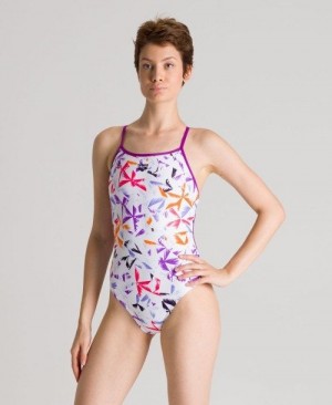 Arena Multicolor Palms Accelerate Back One Piece Body Dam Olika Färger | CJUFTIH-86