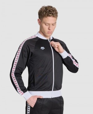 Arena Relax Iv Team Full-zip Jacket Jackor Herr Svarta Vita Röda | YJQREWD-71