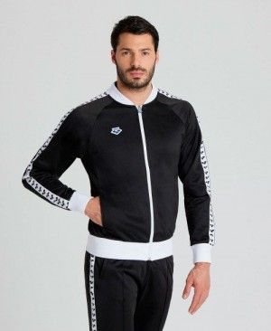 Arena Relax Iv Team Full-zip Jacket Jackor Herr Svarta Vita Svarta | NVUFTEI-19