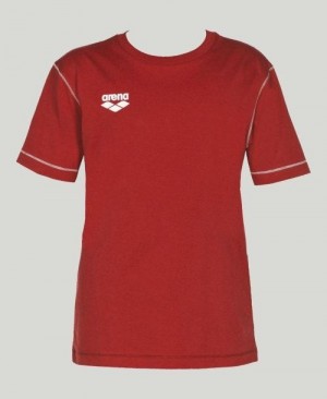 Arena Team Line Short Sleeve Tee Shorts Herr Röda | XJVRASG-12