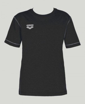 Arena Team Line Short Sleeve Tee Shorts Herr Svarta | NCHFPDY-23