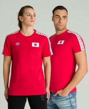 Arena Team Nations T-shirt Shorts Herr Röda | PGACIVB-26