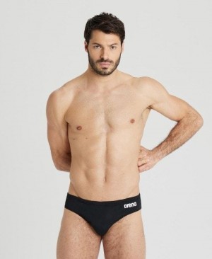 Arena Team Solid Brief Kalsonger Herr Svarta Vita | CKSOQFE-31