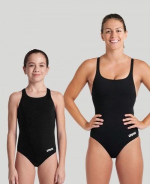 Arena Team Swim Pro Solid One Piece Body Dam Svarta Vita | MDVXBOK-13