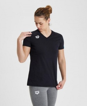 Arena Team T-shirt Panel Shorts Dam Svarta | GNTQWER-75