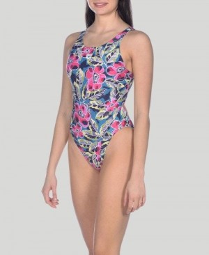 Arena Tropical Sketch Swim Tech One Piece Body Dam Gröna Olika Färger | MKGOQVW-69