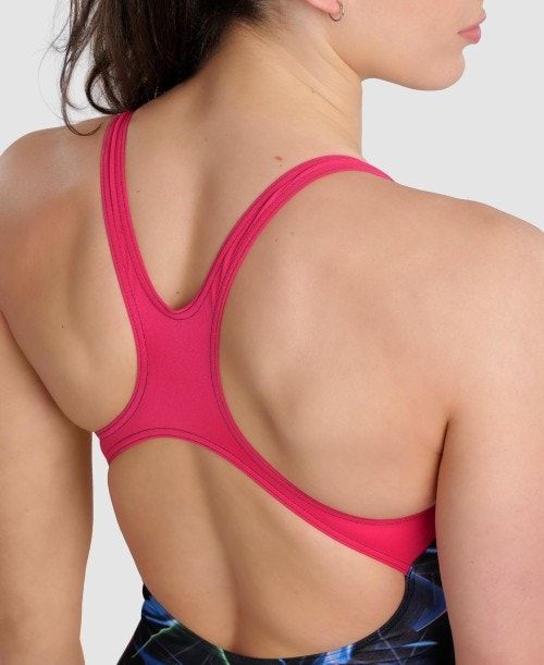 Arena Allover Pro Back One Piece Body Dam Svarta Olika Färger Rosa | BYFHDIO-47