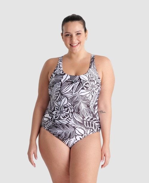 Arena Allover Pro Back Plus One Piece Body Dam Svarta Olika Färger | QNBLIEK-25