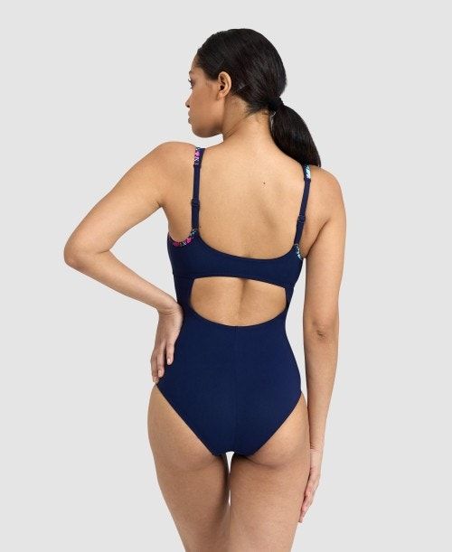 Arena Bodylift Francy Panel Strap Back One Piece Body Dam Marinblå Rosa Olika Färger | SGOZLHF-30