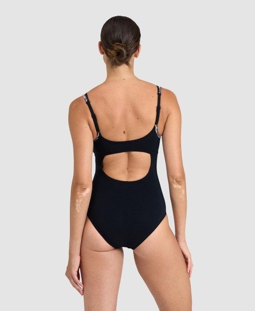 Arena Bodylift Francy Panel Strap Back One Piece Body Dam Svarta Vita Olika Färger | WVLQOUB-28