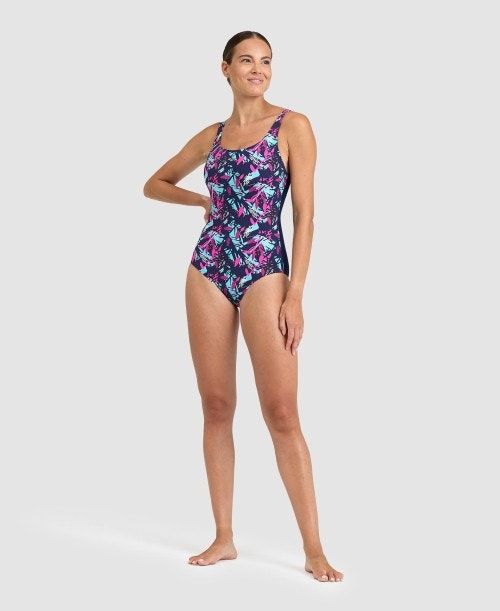 Arena Bodylift Francy Wing Back One Piece Body Dam Marinblå Rosa Olika Färger | RHWOCTL-84