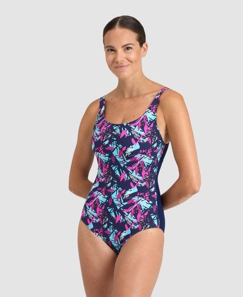 Arena Bodylift Francy Wing Back One Piece Body Dam Marinblå Rosa Olika Färger | RHWOCTL-84