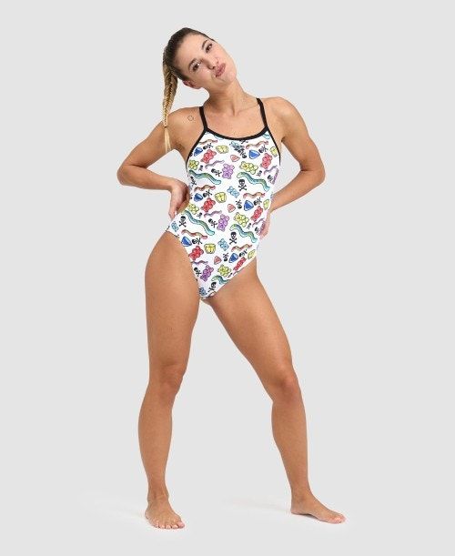 Arena Crazy Challenge Back One Piece Body Dam Svarta Vita Olika Färger | ZXAMHIC-90