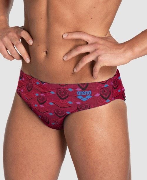 Arena Hearts Print Of The Month Brief Kalsonger Herr Olika Färger | QLBKNXI-90