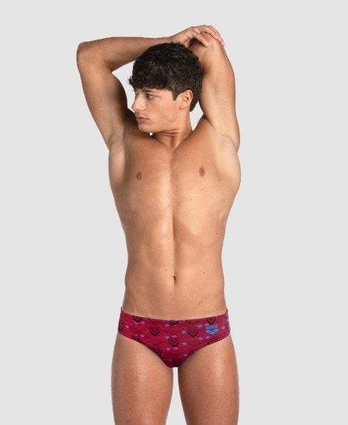 Arena Hearts Print Of The Month Brief Kalsonger Herr Olika Färger | QLBKNXI-90