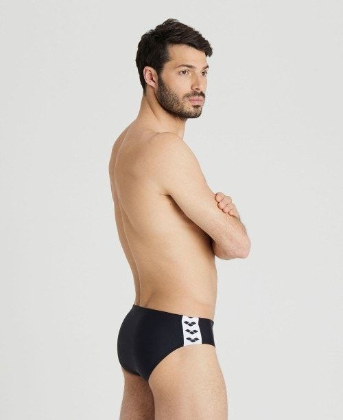 Arena Icons Solid Brief Kalsonger Herr Svarta | HILTCBZ-83