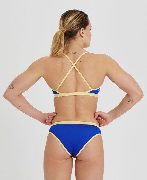 Arena Icons Solid Cross Back Bikini Bikiniler Dam Vinröda Blå | UWBOXNV-09