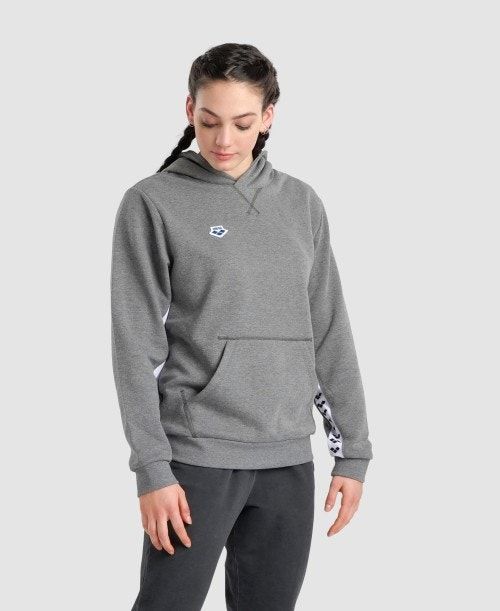 Arena Icons Solid Hooded Sweatshirt Tröjor Herr Vita Svarta | GSBFPWV-57