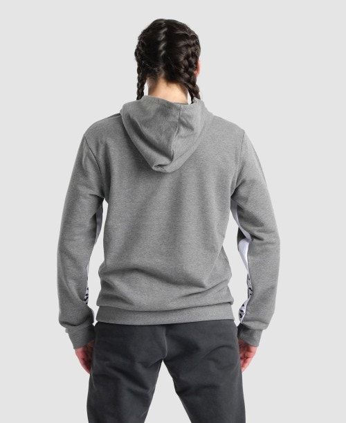 Arena Icons Solid Hooded Sweatshirt Tröjor Herr Vita Svarta | GSBFPWV-57