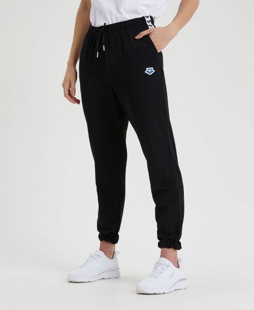 Arena Icons Solid Pant Byxor Dam Svarta Vita Svarta | BQUOIXE-53