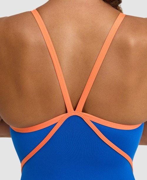 Arena Icons Solid Super Free Back One Piece Body Dam Kungsblått | MLUDPHC-27