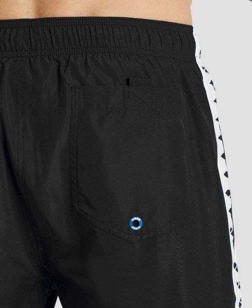 Arena Icons Team Stripe Boxer Underkläder Herr Svarta Vita | PSYOFLJ-61