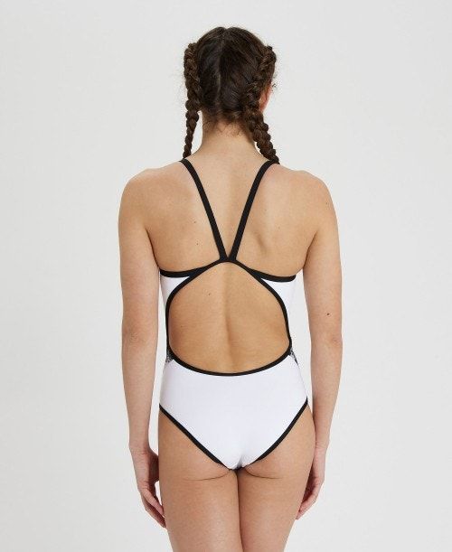 Arena Icons Team Stripe Superfly Back One Piece Body Dam Vita Svarta Olika Färger | ZIHBPKG-80