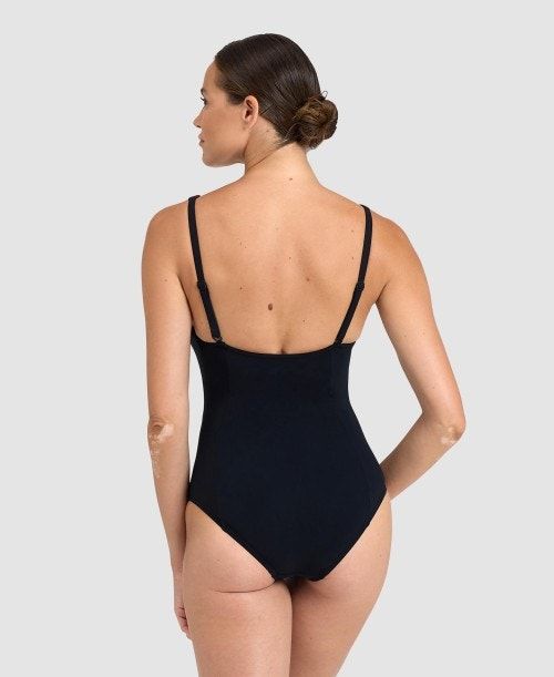 Arena Isabel Lightcross Back One Piece Body Dam Svarta Rosa Lila | TMJCQRZ-73