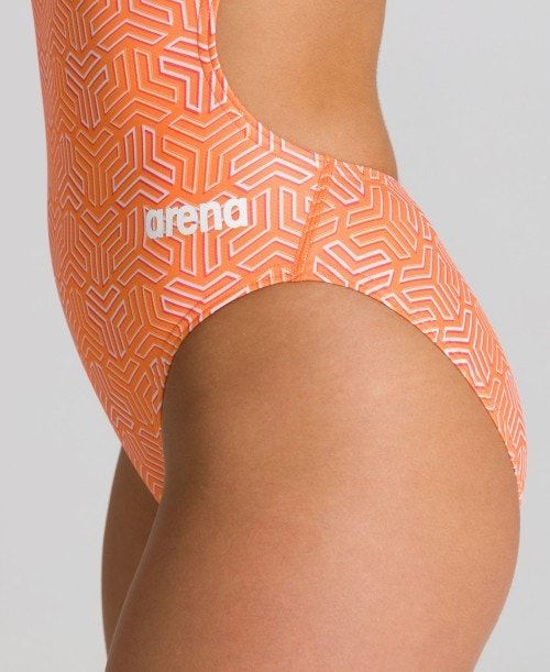 Arena Kikko Challenge Back One Piece Body Dam Svarta Olika Färger Orange | MOYQFJK-15