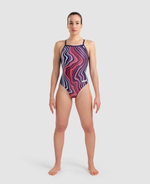 Arena Marbled Lightdrop Back One Piece Body Dam Olika Färger | LKFIGQA-30