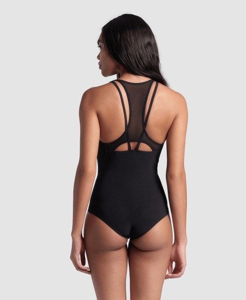 Arena Mesh Panel Power Back One Piece Body Dam Olika Färger | SQXIDBP-28