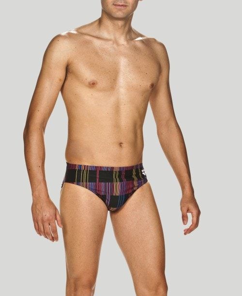 Arena Mixed Stripes Brief - Maxlife Kalsonger Herr Svarta Olika Färger | CYKQOXL-23