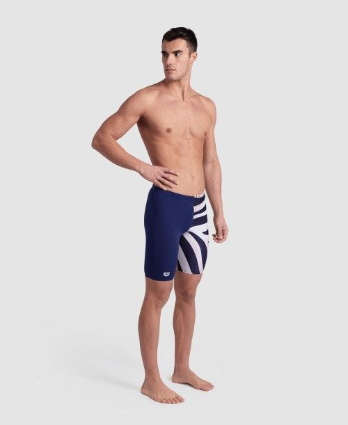 Arena Multi Stripes Swim Jammer Jammer Herr Olika Färger | JFVDPBU-81