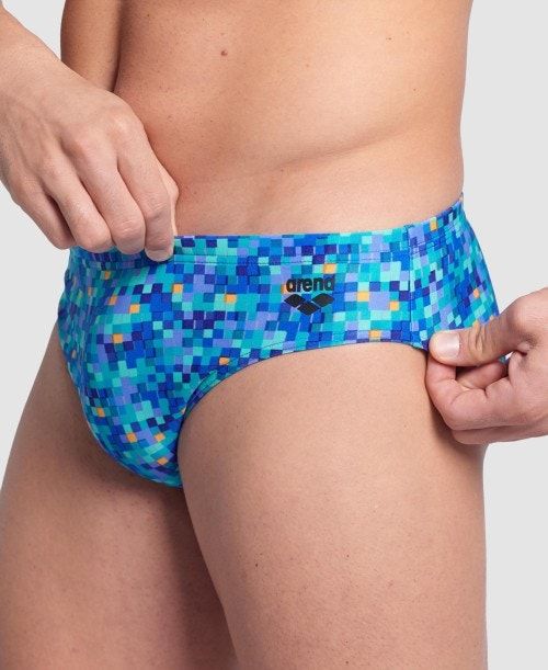 Arena Pool Tiles Swim Briefs Kalsonger Herr Olika Färger | CMLQFUG-25