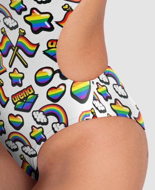 Arena Pride Print Of The Month Challenge Back One Piece Body Dam Olika Färger | DXJSNVC-92