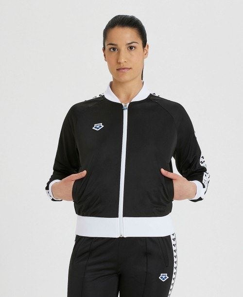 Arena Relax Iv Team Full-zip Jacket Jackor Dam Svarta Vita Svarta | SANVCTM-89