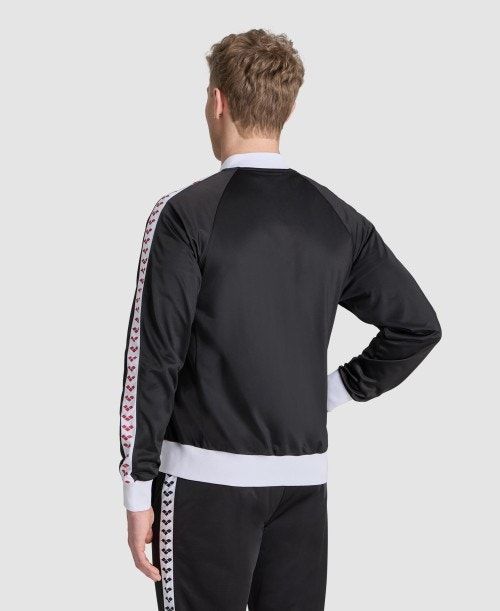 Arena Relax Iv Team Full-zip Jacket Jackor Herr Svarta Vita Röda | YJQREWD-71