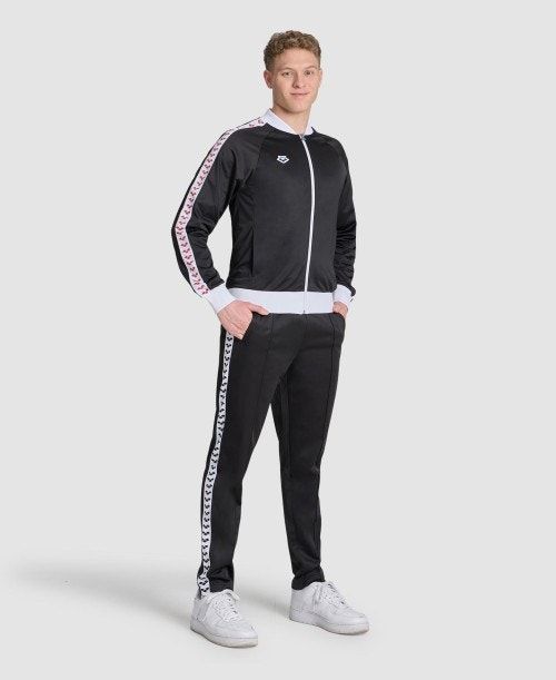 Arena Relax Iv Team Full-zip Jacket Jackor Herr Svarta Vita Röda | YJQREWD-71