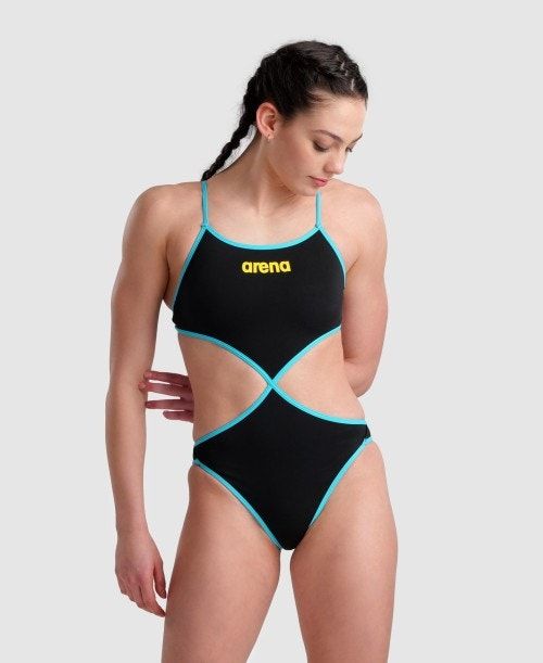 Arena Rule Breaker Twist'n'mix One Piece Body Dam Svarta Olika Färger | VYLJZMK-08