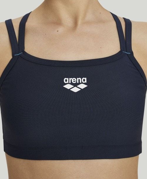 Arena Solid Bra Top Top Dam Marinblå | LOXQEAU-79