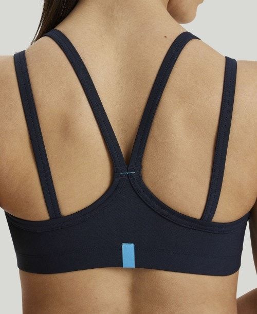 Arena Solid Bra Top Top Dam Marinblå | LOXQEAU-79