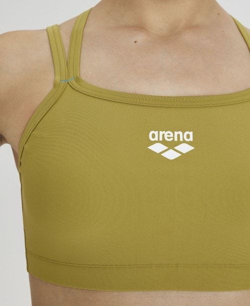 Arena Solid Bra Top Top Dam Olivgröna | TWPFKGN-46