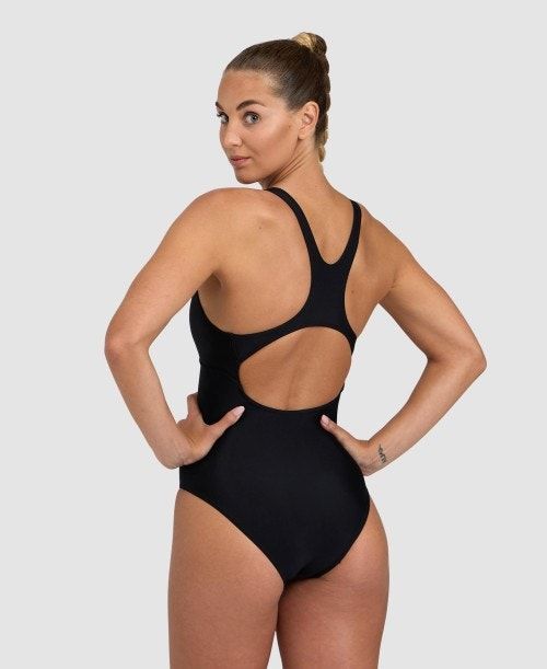 Arena Solid Control Pro Back One Piece Body Dam Svarta | BHXCNDG-34