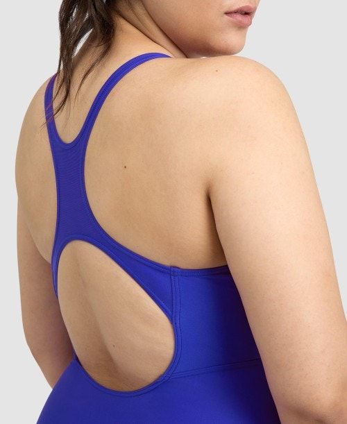 Arena Solid Control Pro Back Plus One Piece Body Dam Blå | TGUMCWQ-25