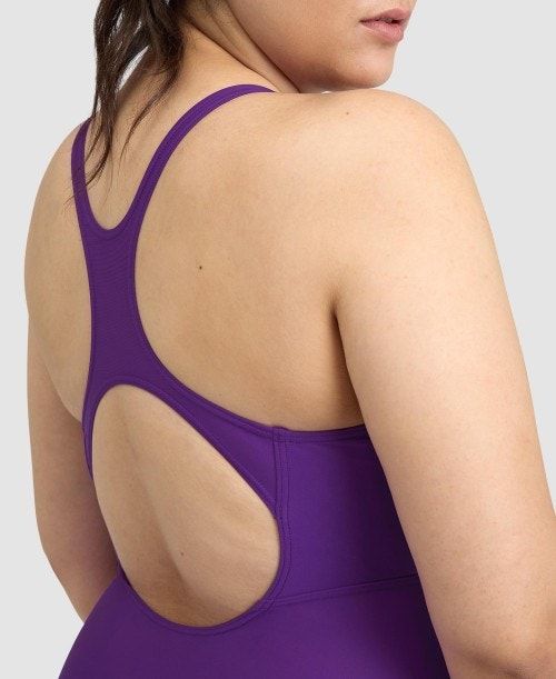 Arena Solid Control Pro Back Plus One Piece Body Dam Lila | CRNUWAJ-76