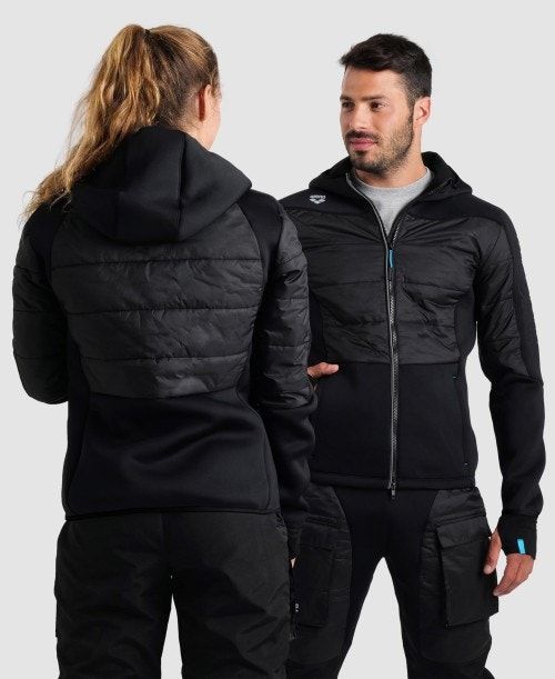 Arena Team Half-quilted Hooded Jacket Jackor Herr Olika Färger | CUEQNMW-64