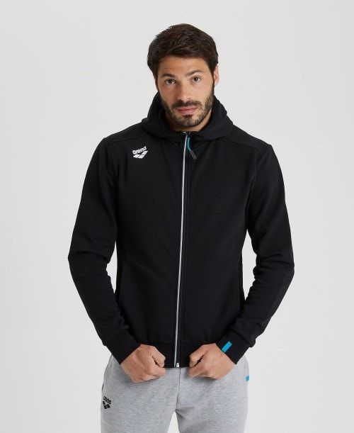 Arena Team Hooded Jacket Panel Jackor Dam Svarta | WBROHMX-17